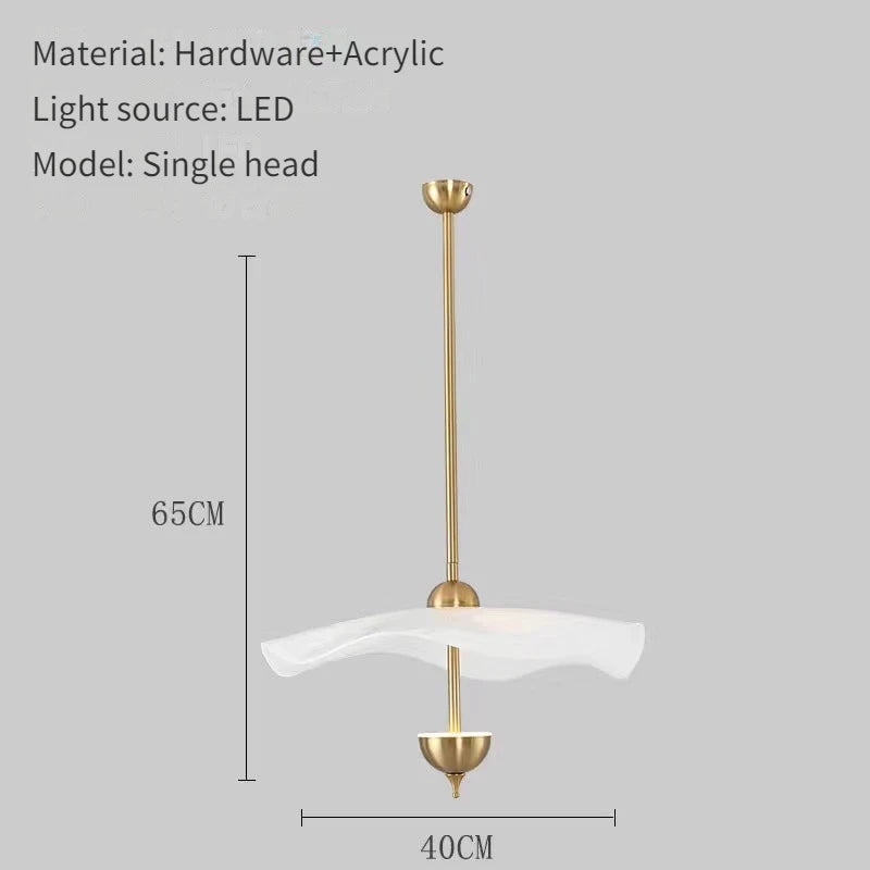 Minimalist nordic acrylic chandelier for restaurants and cafés - vue 8 sur 10