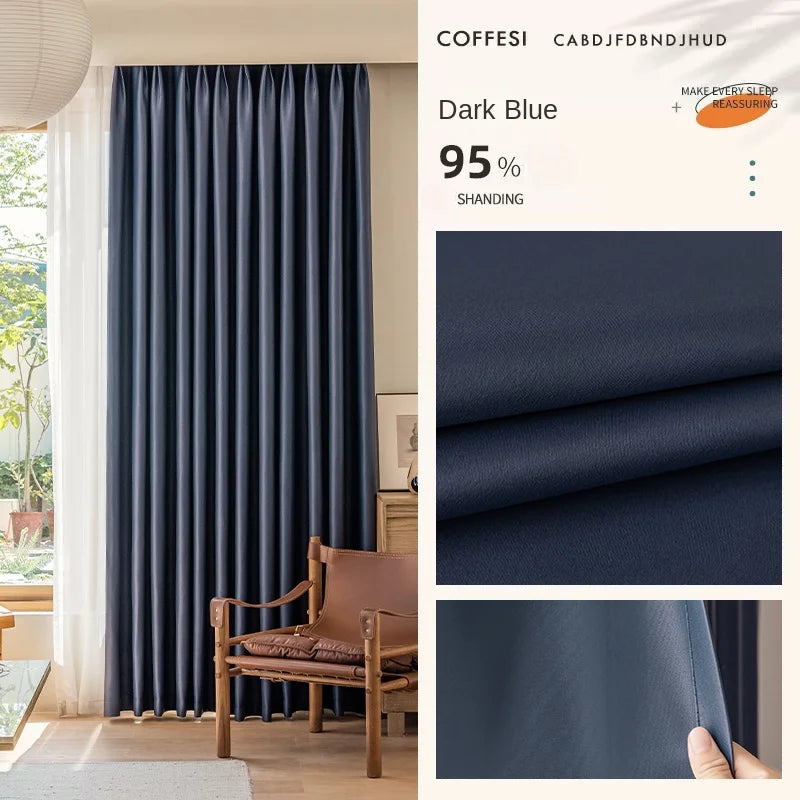 Rideau moderne plissé occultant luxe pour salon chambre - vue 13 sur 18