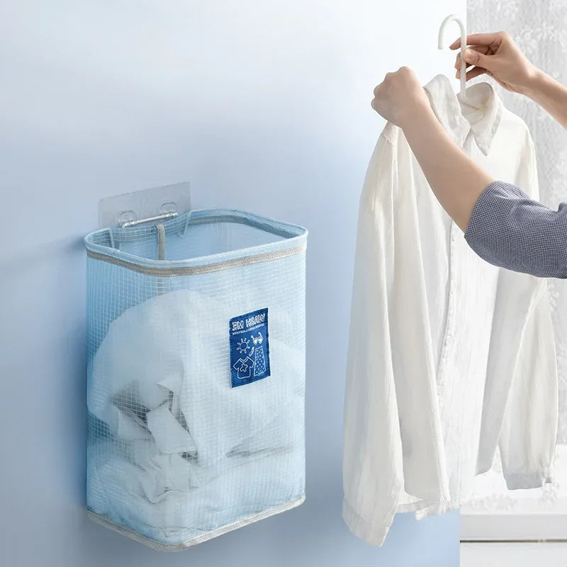 panier à linge mural pliable pour vêtements et jouets - vue 5 sur 9