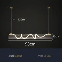 lampes suspendues long tube acrylique nordique pour restaurants et bars