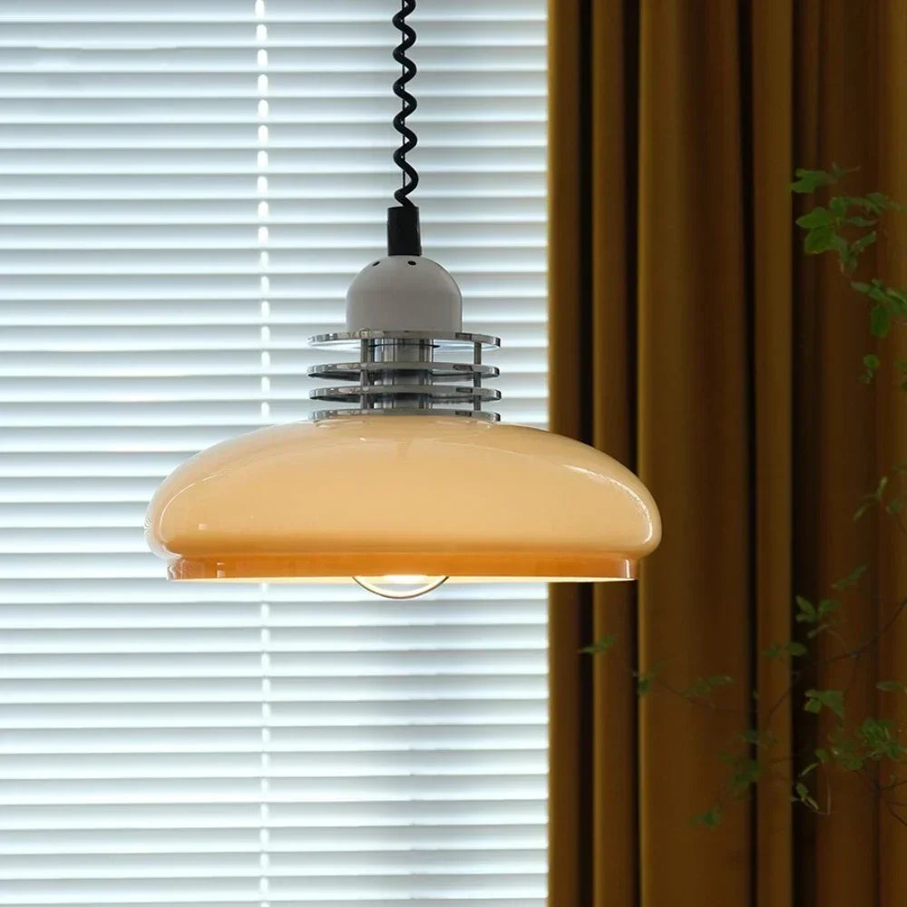 Bauhaus Glass Pendant Light Medieval Suspension Chandeliers Ceiling Hanging Lamp - vue 3 sur 6