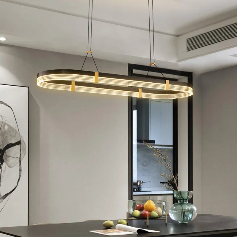 suspension moderne en led pour décoration intérieure élégante - vue 5 sur 8
