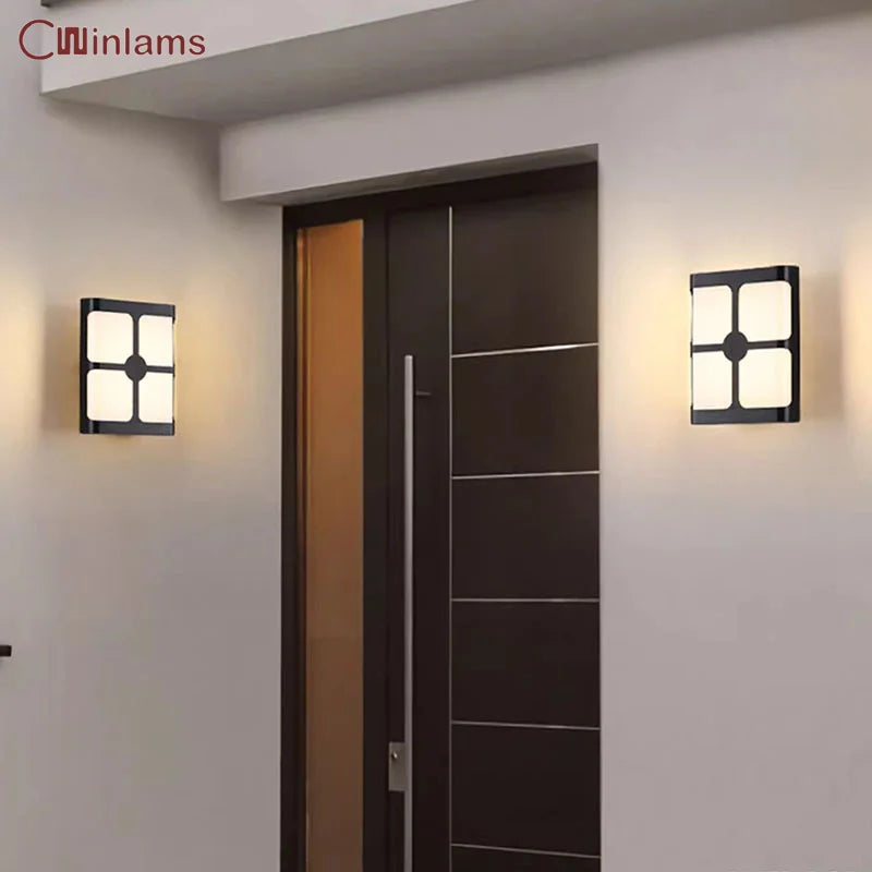 applique murale led extérieure moderne et étanche pour jardin et allée - vue 2 sur 10