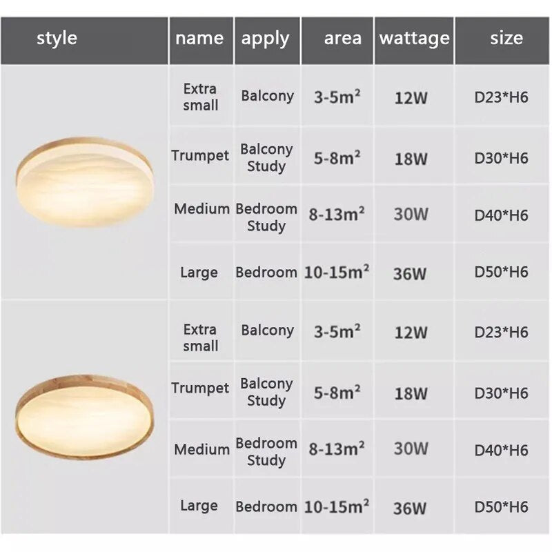 Lampe plafonnier bois nordique moderne - vue 4 sur 13