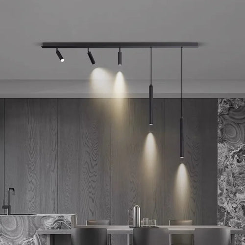Modern minimalist LED chandeliers for elegant interior decor - vue 2 sur 12