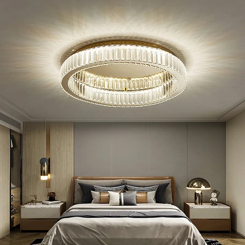 plafonnier en cristal luxueux pour décoration intérieure moderne - vue 4 sur 9
