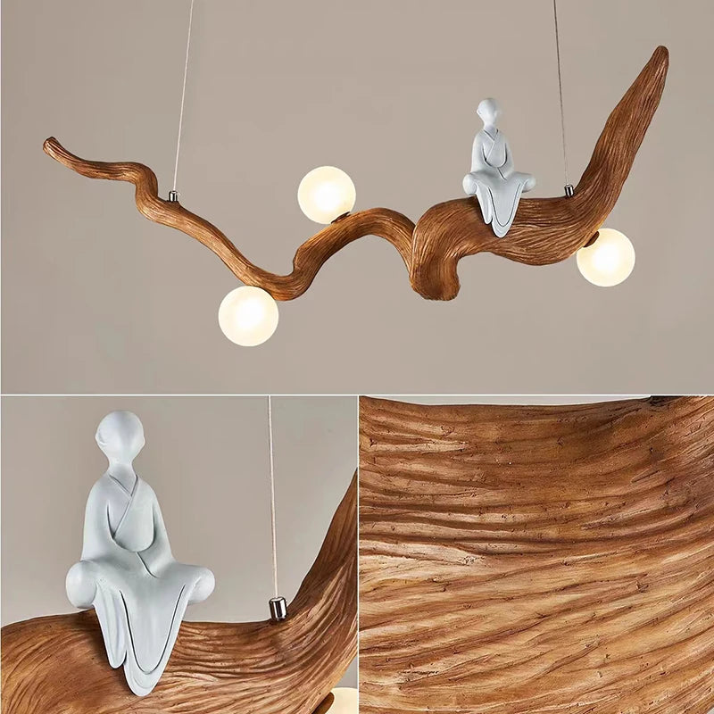 suspension en résine zen style chinois pour décoration intérieure - vue 7 sur 7