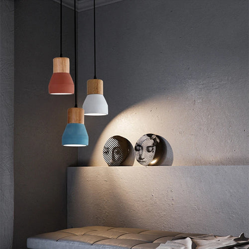 macaron ciment suspension lumières vintage pour restaurant - vue 2 sur 12