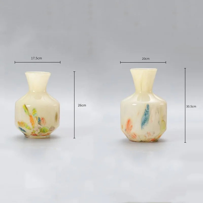 vase en verre imprimé motif floral pour décoration et terrarium - vue 6 sur 8