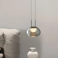 Modern nordic striped glass LED chandelier