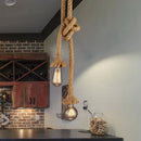 Vintage hemp rope pendant light retro industrial lighting