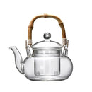 theiere verre poignee bambou tasses infusion pu erh