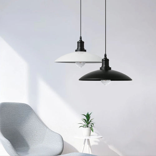 plafonnier industriel suspendu en métal vintage pour un style loft - vue 2 sur 8