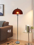lampadaire led rétro en acrylique avec abat-jour coloré nordique