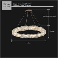 2024 Luxury K9 Crystals Chandelier Led Pendant Lights Steel Luxury Hanging Lamp Fixtures For Home decoration
