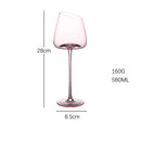 Verres a vin design bord incline fond concave cristal