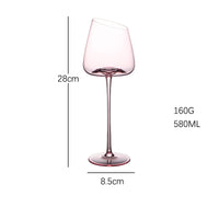 Verres a vin design bord incline fond concave cristal