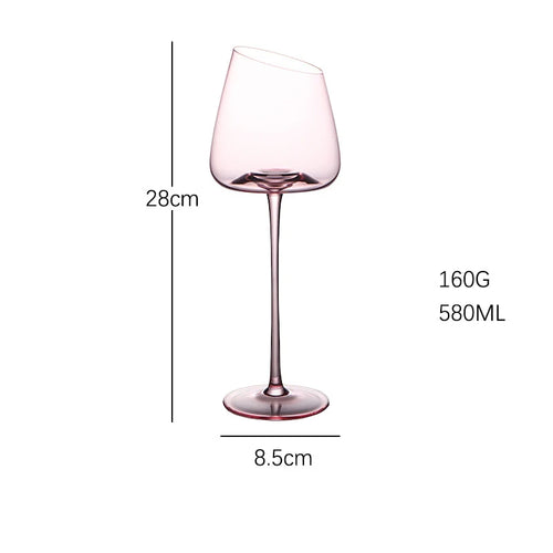 Verres a vin design bord incline fond concave cristal