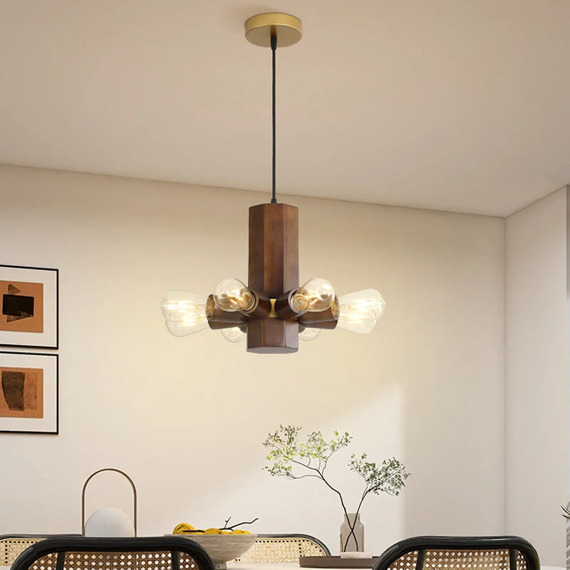 suspension nordique en bois pour décoration intérieure élégante - vue 2 sur 11