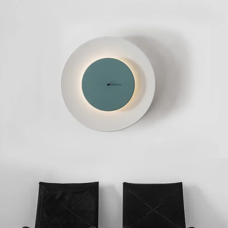 Modern minimalist iron and acrylic ceiling light with colourful LED lighting - vue 3 sur 14