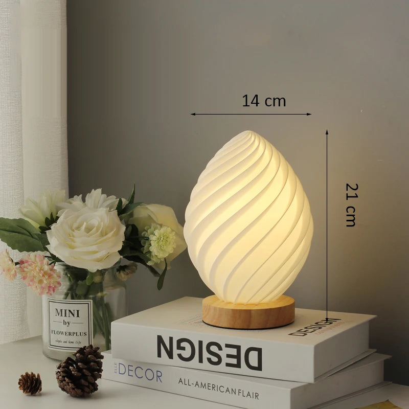 Lampe à poser Abat-jour imprimé en 3D de Style crème française - vue 13 sur 14