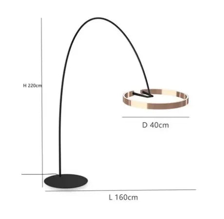 Lampe sur pied nordique en forme d'anneau de pêche - vue 11 sur 18
