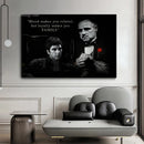 Black and White Movie Scarface and Godfather Canvas Painting Tony Montana , Don Vito Corleone Quotes Posters Pictures Home Decor