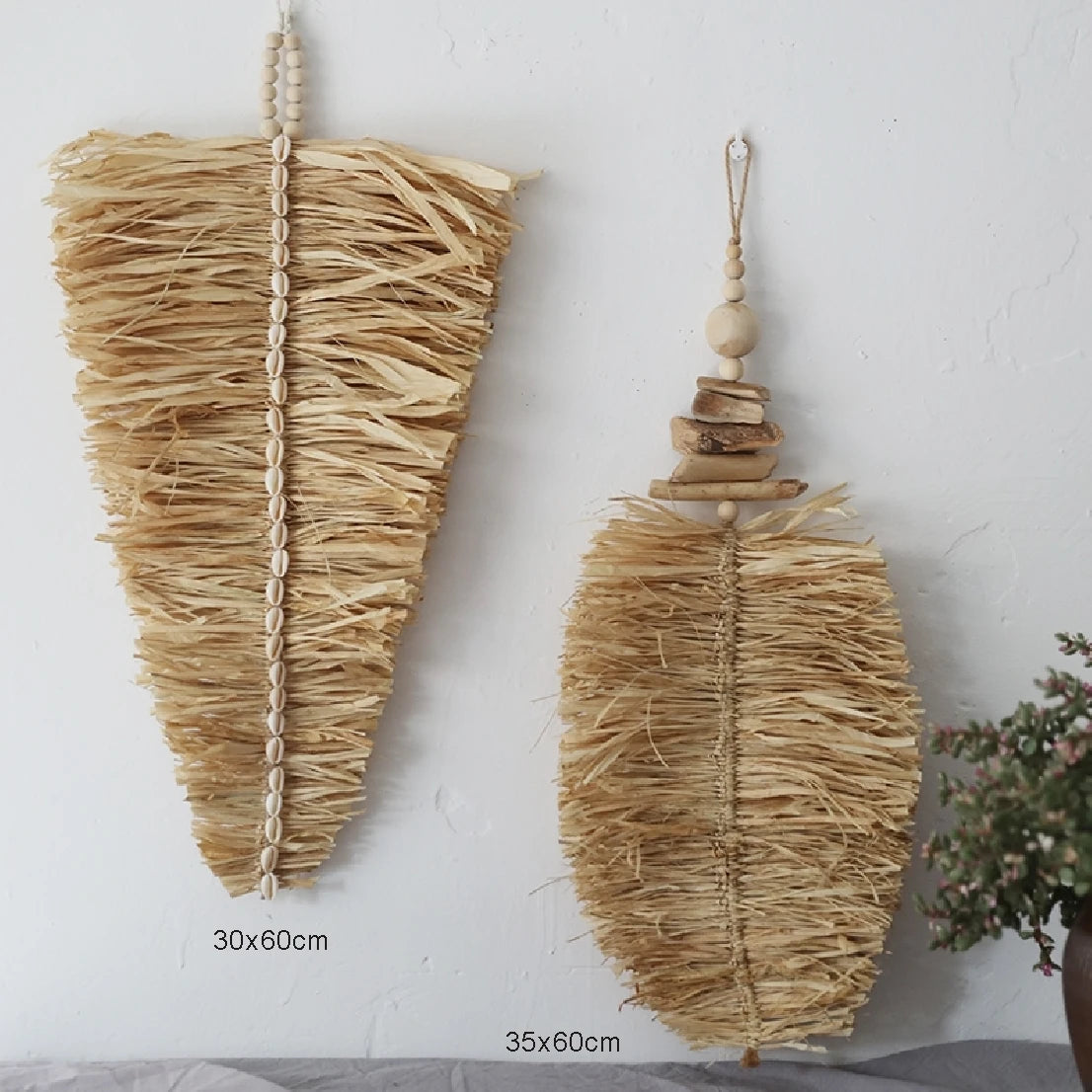 Nordic Style Straw Rattan Wall Decor, Round Rattan Mirror, Decoration Mirror - vue 7 sur 12