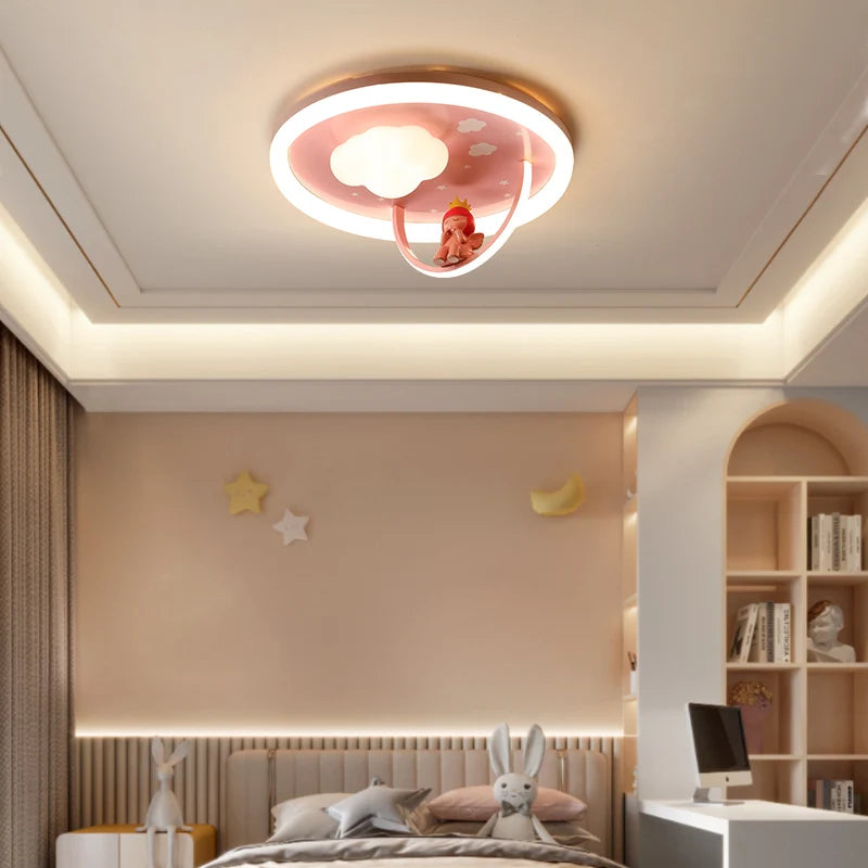 plafonnier créatif avec ventilateur et lumière LED pour enfants - vue 4 sur 7