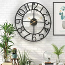 horloge murale silencieuse en fer forgé design nordique créatif décoratif