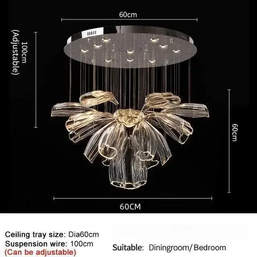 suspension art déco en verre pour intérieur moderne et élégant - vue 9 sur 8