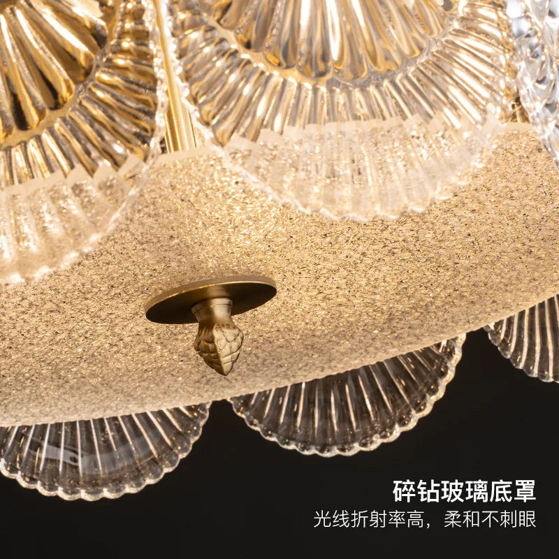 lustre en verre cristal design rétro pour décoration intérieure élégante - vue 6 sur 10