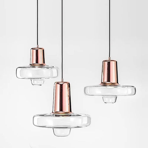 Minimalist nordic glass LED pendant light