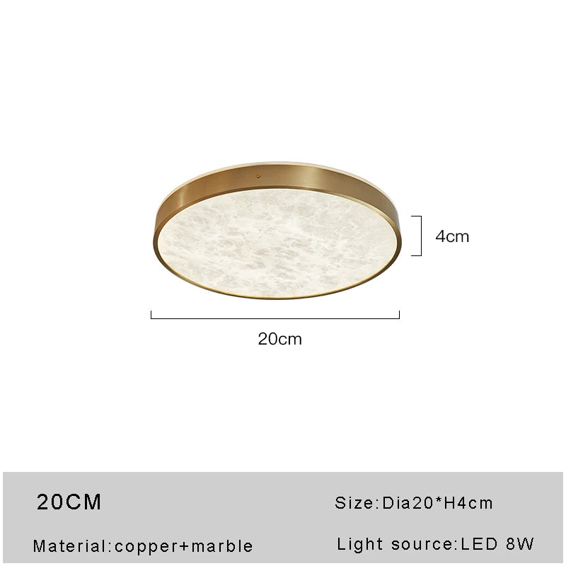 plafonnier en marbre espagnol design moderne et luxueux à led - vue 12 sur 12
