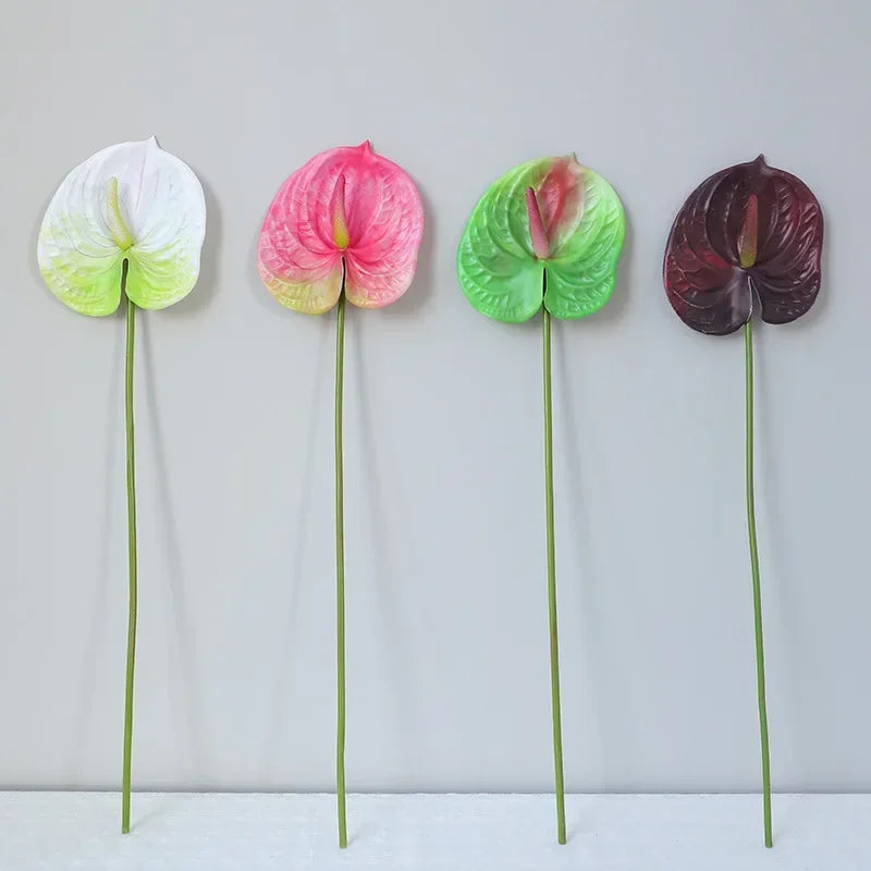 décoration de jardin feuilles artificielles anthuriums pour extérieur - vue 6 sur 10