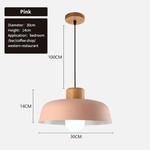 Lustres Macaron nordiques lampe de chevet en bois créative pour chambre étude café Bar Restaurant temps modernes décor lampe suspendue - vue 11 sur 12