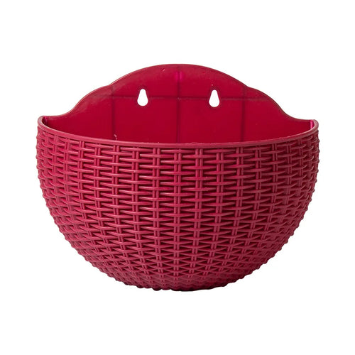 European Wall Mounted Hydroponic Plant Pot, Semi-Circular, Hanging Flower Basket, Balcony, Lazy Wall Mounted, No Drilling, Decor - vue 8 sur 16