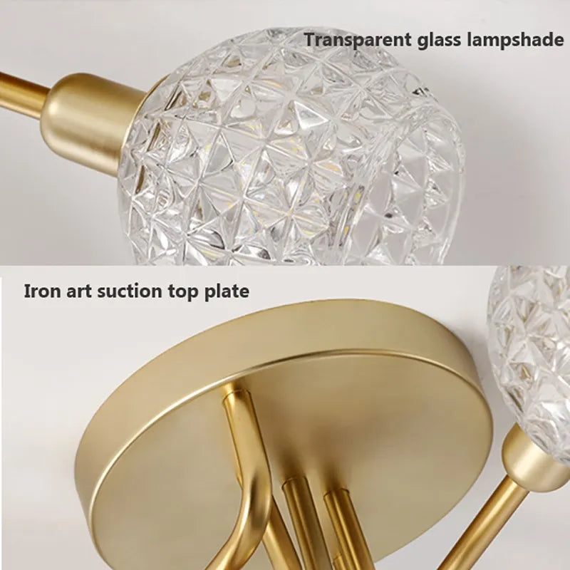 Lustre nordique en cuivre magique en forme de haricot magique - vue 7 sur 8