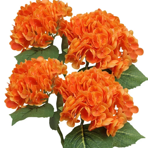 Set of 4 realistic artificial hydrangea flowers for decoration and weddings - vue 18 sur 18