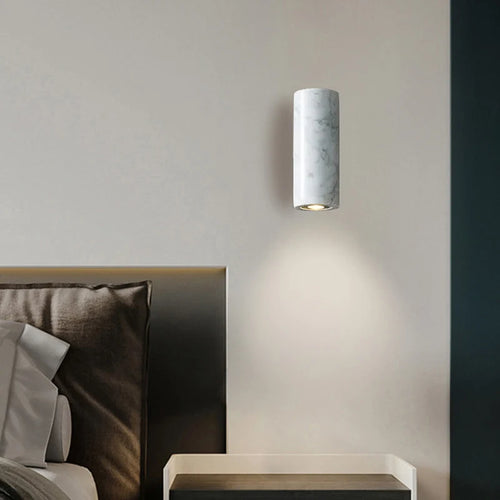 applique murale led en marbre support chevet décorative nordique hôtel - vue 3 sur 8