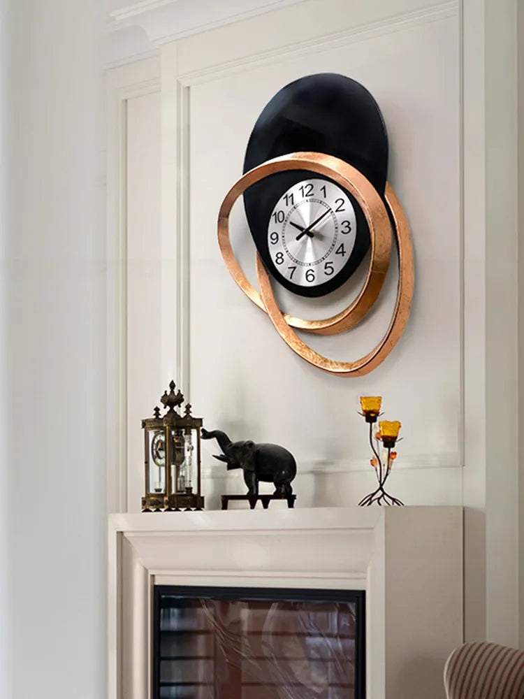 horloge murale en fer forgé pour décoration intérieure artisanale - vue 6 sur 8