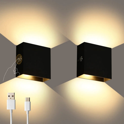 applique murale led rechargeable sans fil avec capteur humain usb