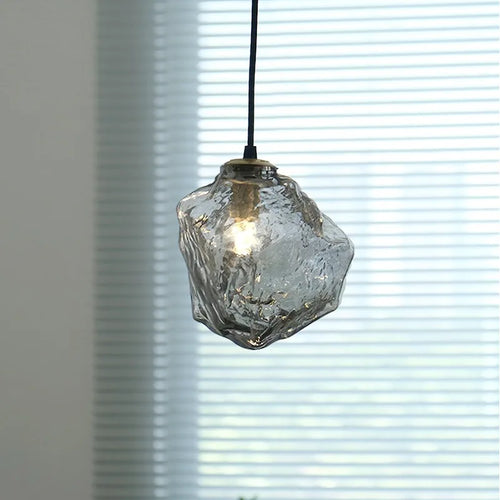 lustre nordique en verre lave glace forme créative rétro