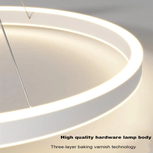Lustre Simple Noir/Blanc adapté au Salon Salle à Manger Cuisine Rond éclairage décoration intérieure