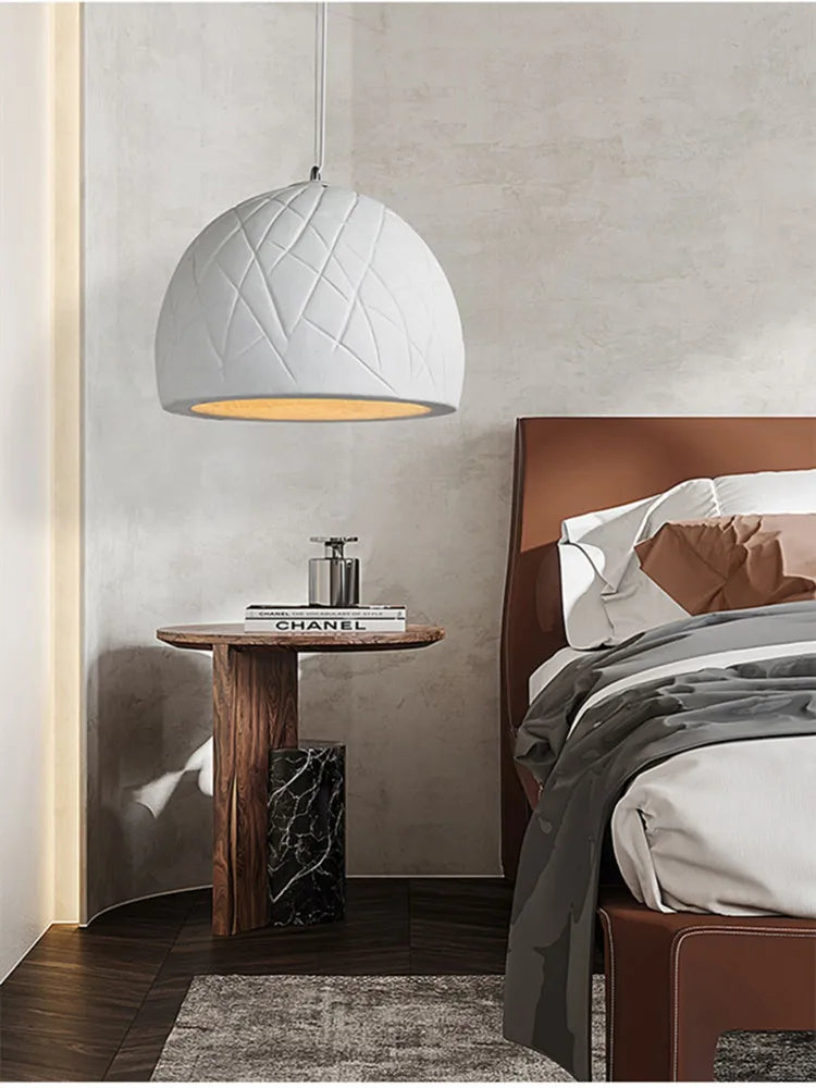 lustre led semi circulaire style wabi sabi nordique créatif - vue 9 sur 8