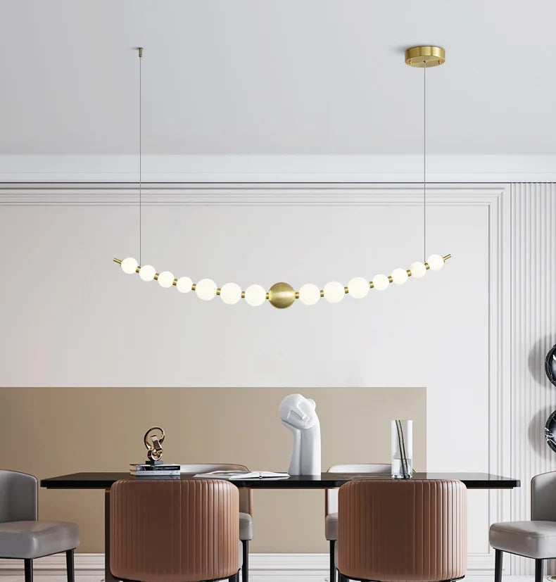 lustre led funky doré argenté pour éclairage intérieur décoratif - vue 5 sur 22