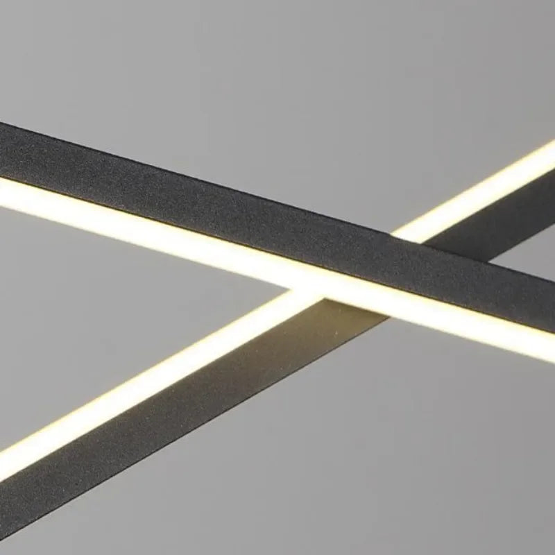 lustre moderne à LED en forme de vague design élégant pour la maison - vue 6 sur 8