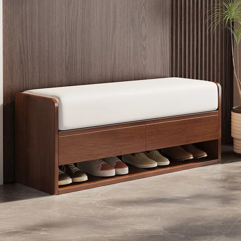 tabouret à langer nordique en bois avec rangement intégré - vue 4 sur 14