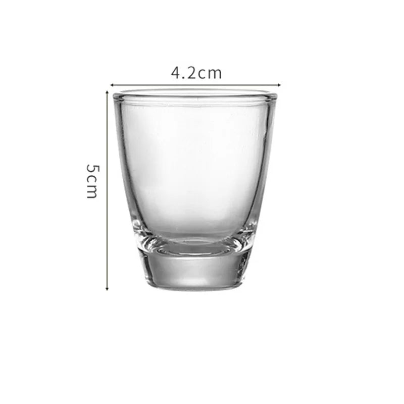 Verres shot vintage fond épais 35ml style gravé - vue 6 sur 6