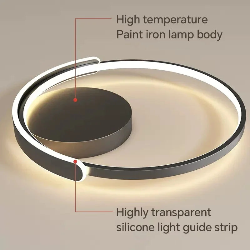 plafonnier led moderne pour décoration intérieure et ambiance chaleureuse - vue 7 sur 10